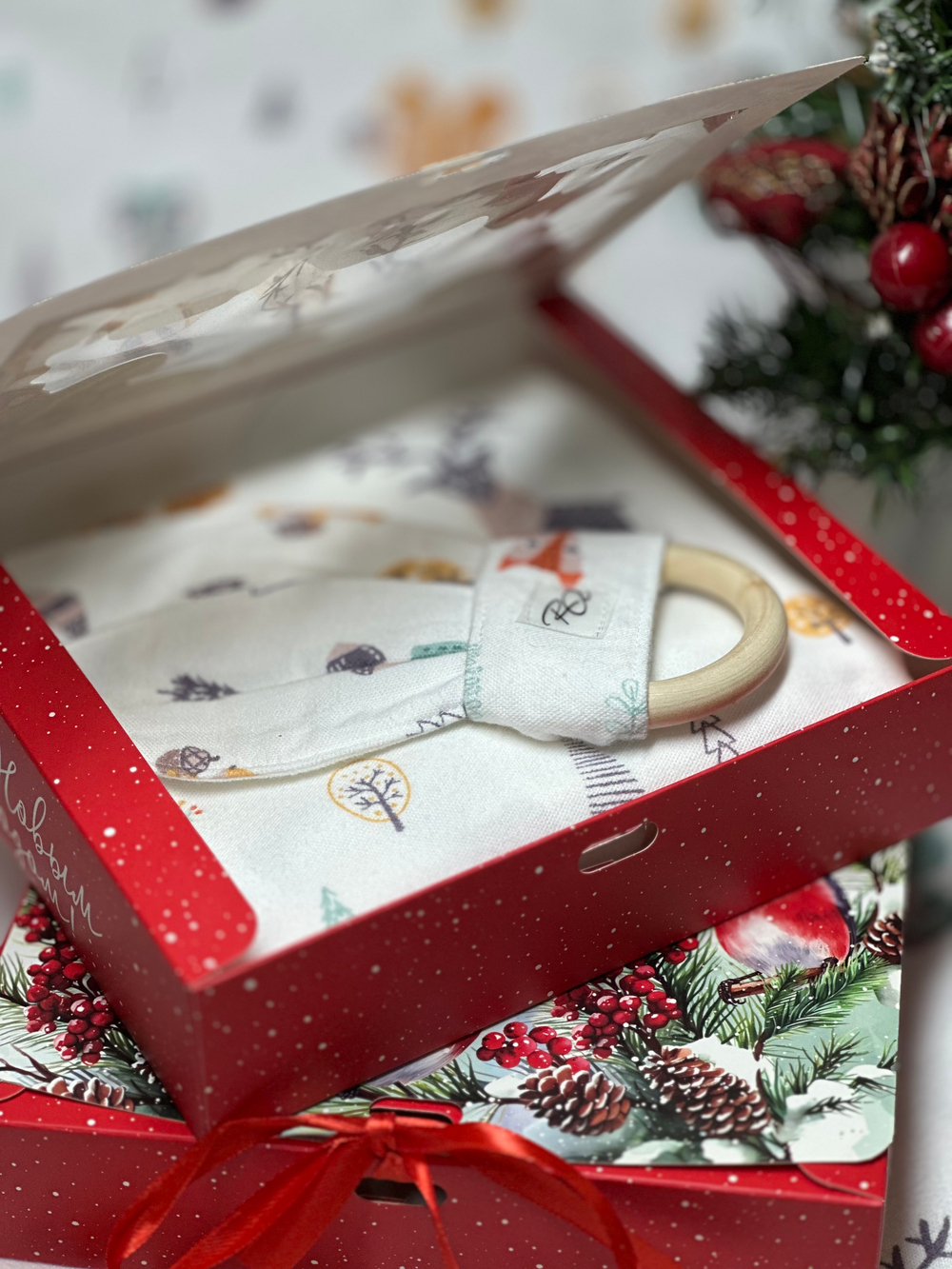 Пеленка Новогодняя Сказка фланель RinaAmari