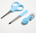 Детский маникюрный набор (ножницы, книпсер, пилка), цвет голубой 4601139