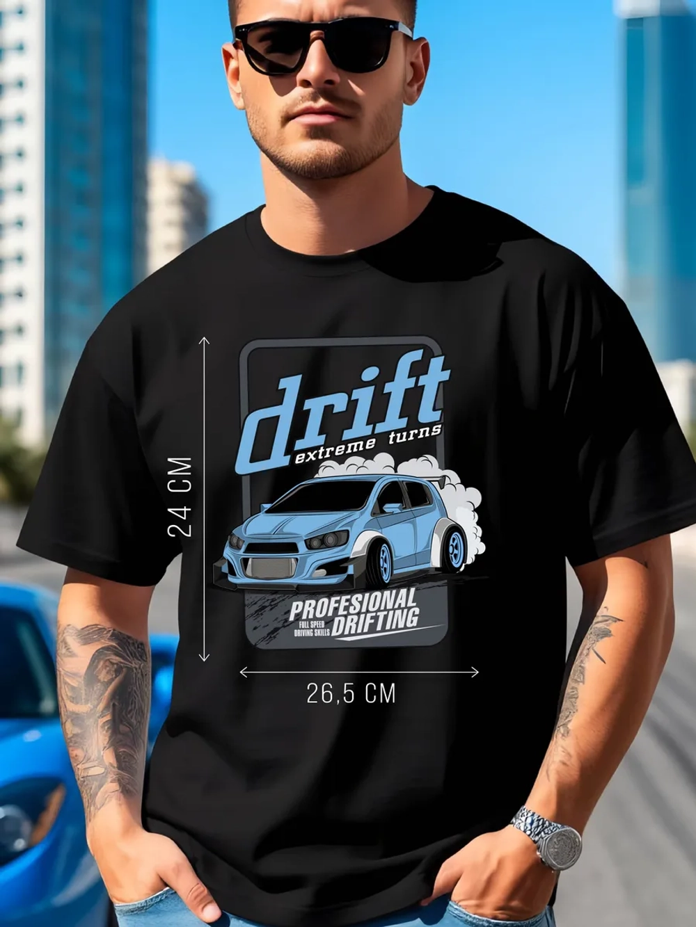 Футболка мужская y2k с принтом машиной