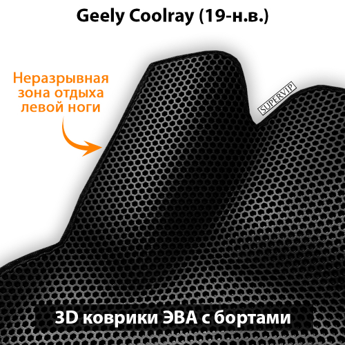 Передние автомобильные коврики ЭВА с бортами для Geely Coolray (19-н.в.)