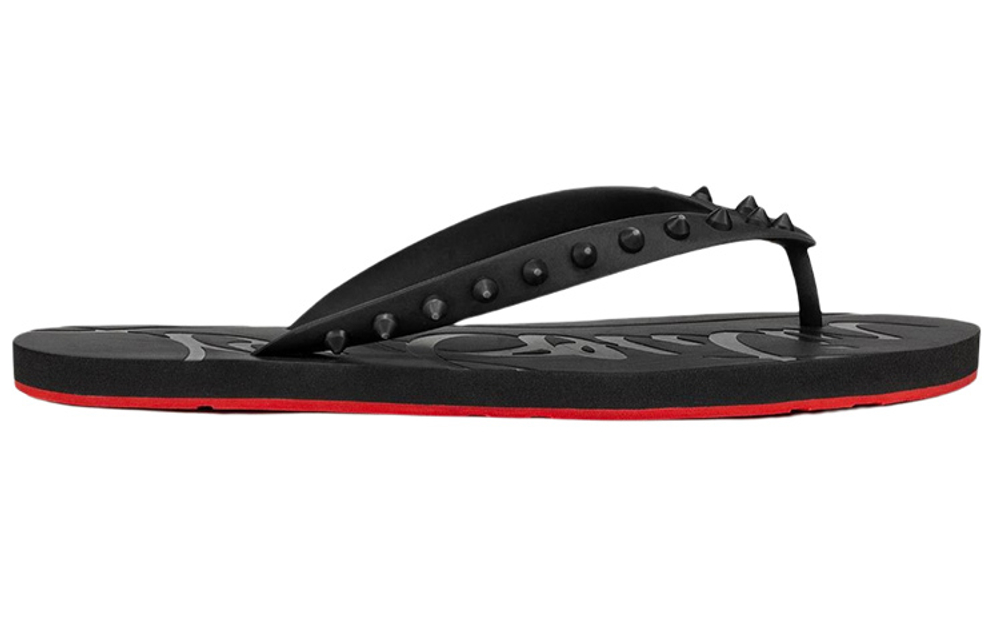 Christian Louboutin Loubi Flip Slide Black