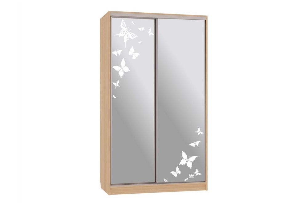 Шкаф-купе "Рио-4 600 бабочки" (дуб сонома), ЛДСП 16 мм, Мебельсон