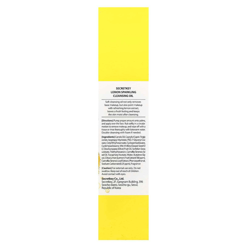 Secret Key, Очищающее масло Lemon Sparkling Cleansing Oil, 5,07 жидких унций (150 мл)