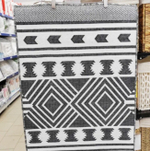 Коврик Ängelholm 70х120, серый с рисунком, полиэстер