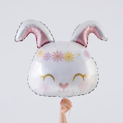 Шар (25""/64 см) Фигура, Цветочный Зайка, 1 шт. Б036