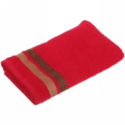 Полотенце махровое 50*90см «Sunrise» цвет красный 02040 плотность 400гр/м2