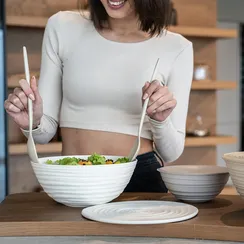 Миска с крышкой tierra, D30 см, молочная