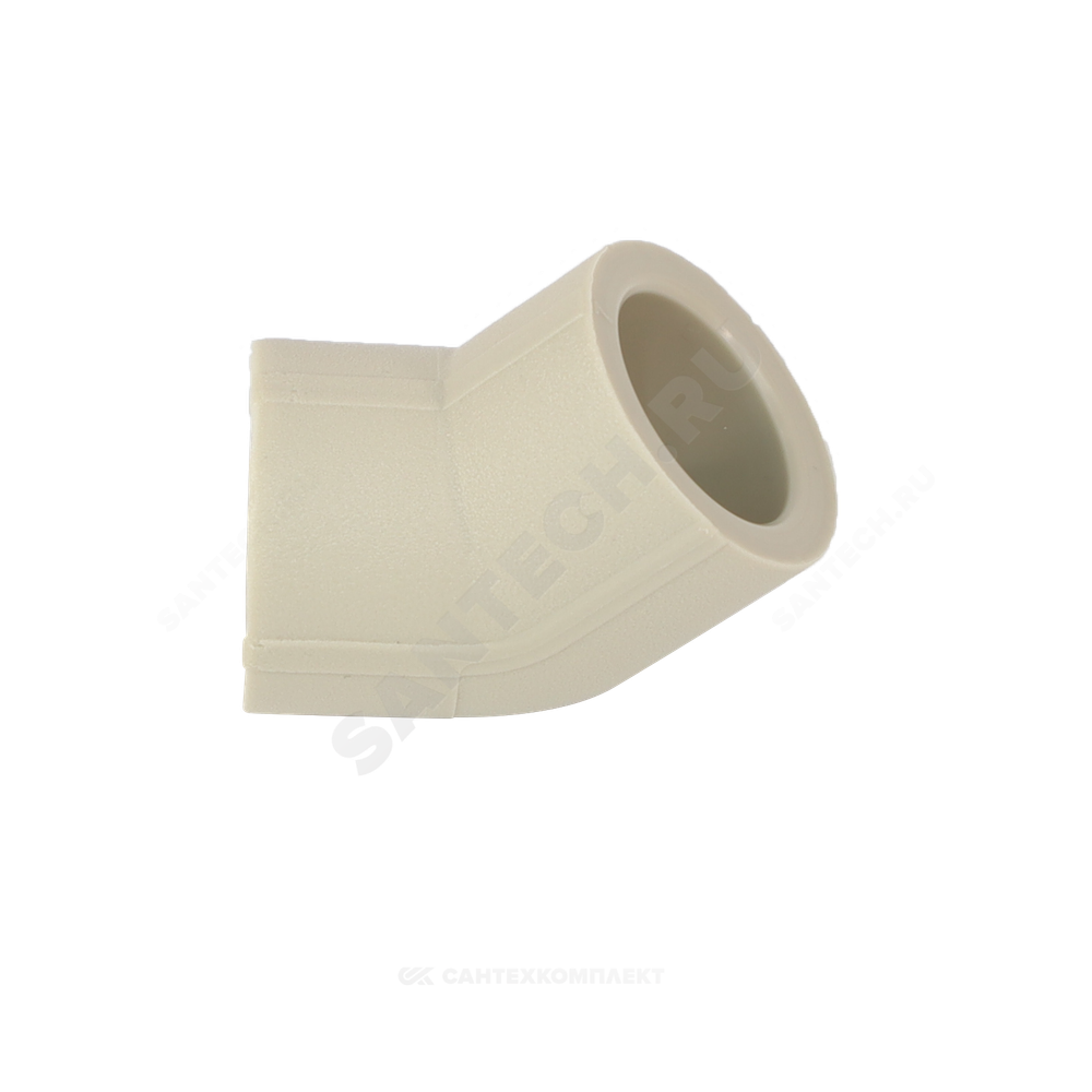 Угольник PP-R серый Дн 50х45гр внутренняя пайка VALFEX 10107050Г