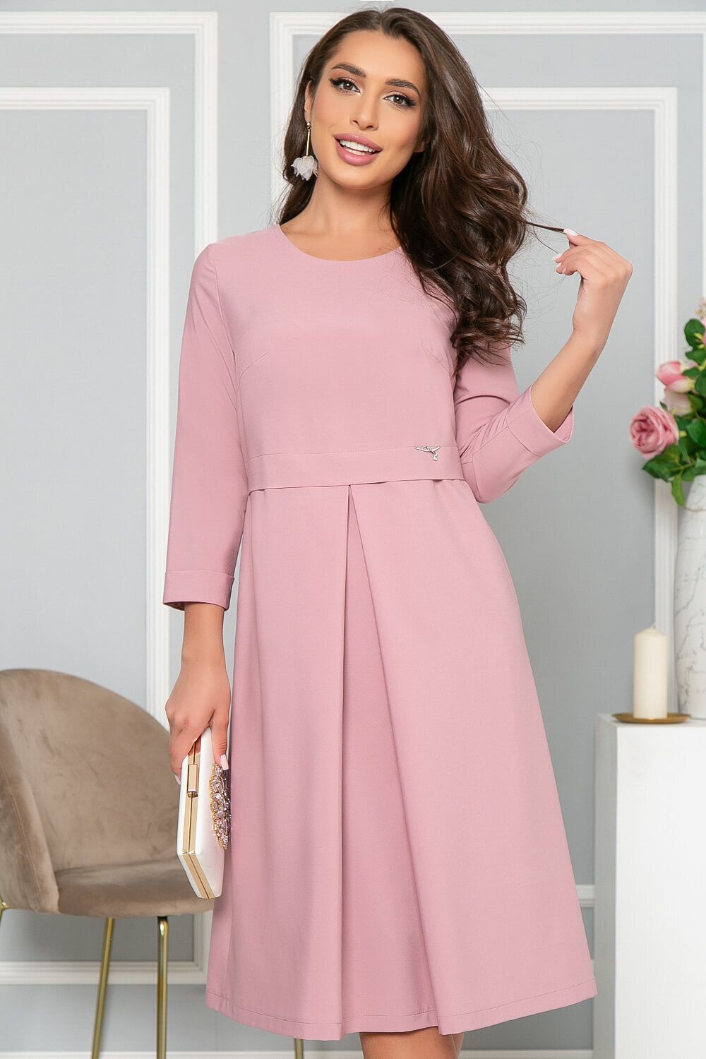 Платье "Кассандра" (пыльная роза) П4945 LT Collection (Акция)