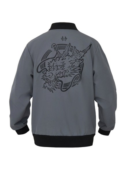 Бомбер DRAGON, серый