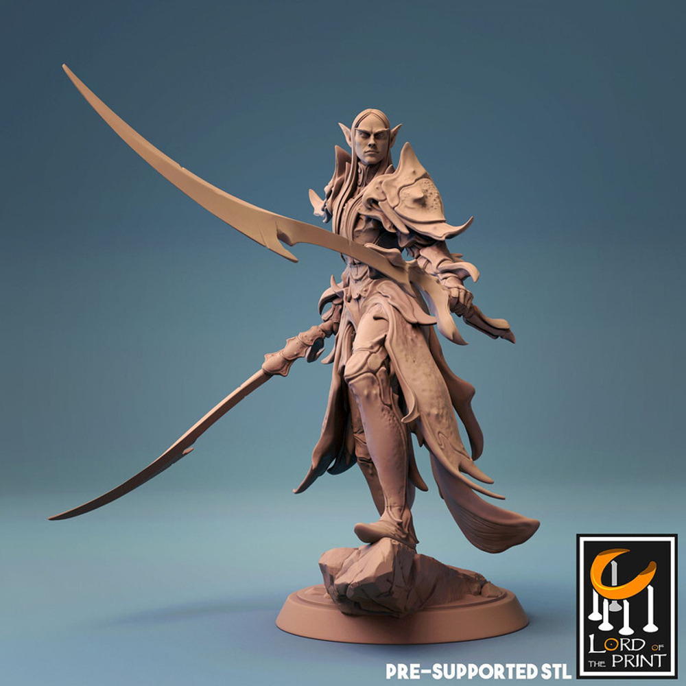 Elf Warrior Эльф Полуэльфы Темные эльфы Дроу Воин Паладин Варвар Файтер Рыцарь миниатюра для dnd, днд, pathfinder, фентези, Настольная игра, НРИ, Варгейм, РПГ