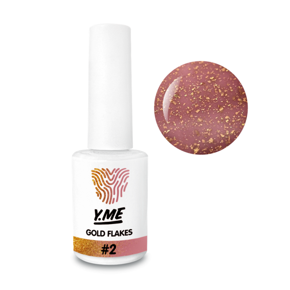 Y.me Гель-лак Gold Flakes 02