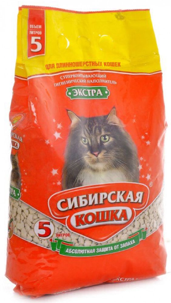 Наполнитель СИБИРСКАЯ КОШКА &quot;Экстра&quot; впитывающий - 5 л