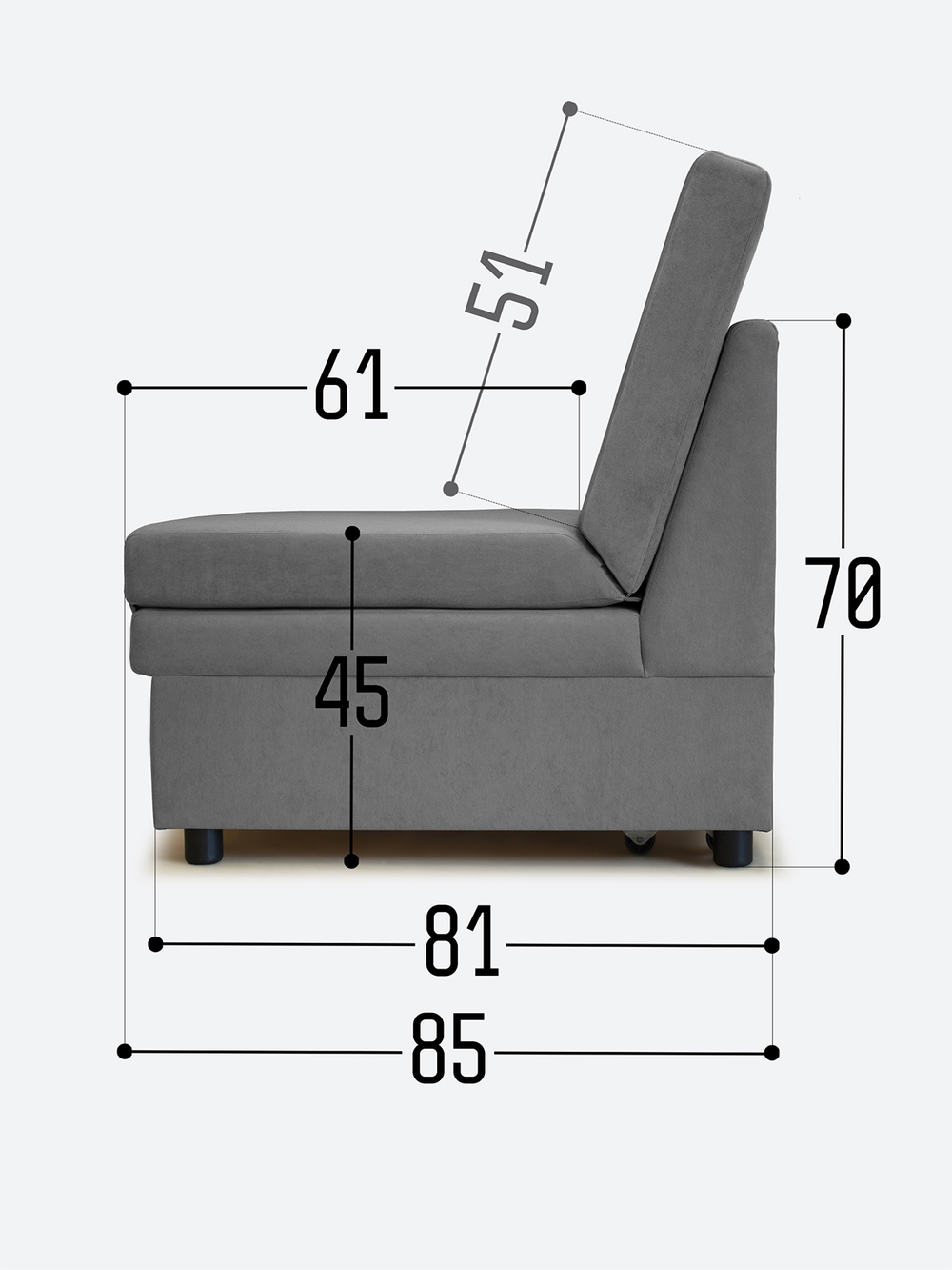 Диван "Экономик" Студия-Ф 120 см