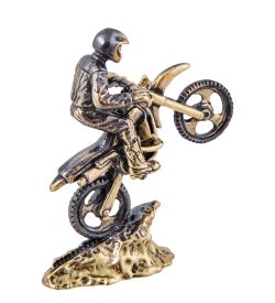 Народные промыслы AM-3925 Фигурка «Мотоциклист Эндуро» (латунь)