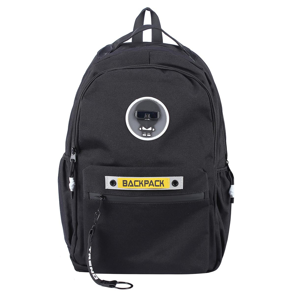 Рюкзак молодежный "Karl" 30*13*47см, 2 отделения, 3 кармана, черный