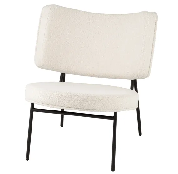 Кресло District Lounge, белое букле