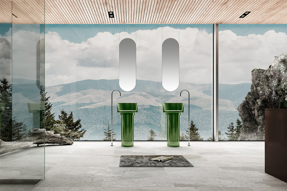 Раковина Abber Kristall 45 AT2702Emerald-H Зеленая