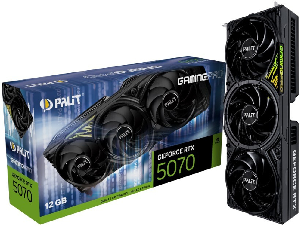 Видеокарта PCI-E Palit GeForce RTX 5070 GAMINGPRO (NE75070019K9-GB2050A)