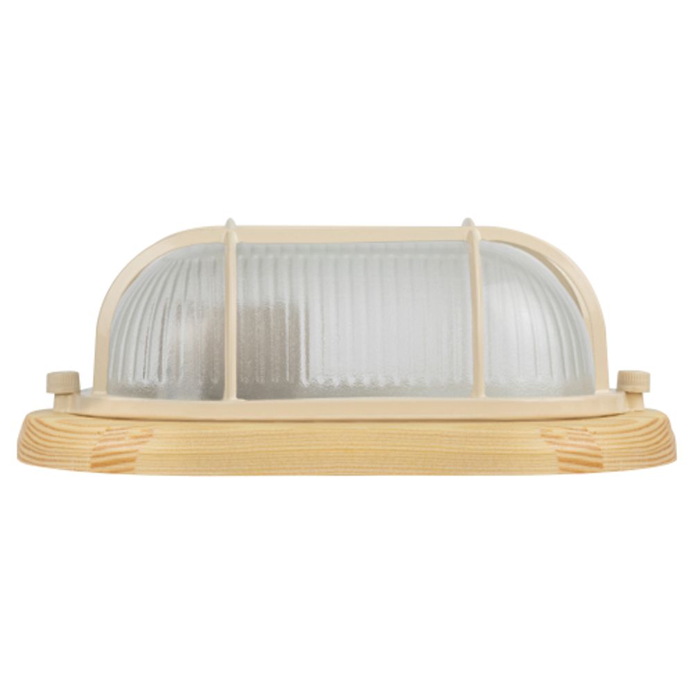 Светильник ЭРА НБО 04-60-012 Кантри дерево/стекло решетка IP54 E27 max 60Вт 232х140 овал сосна