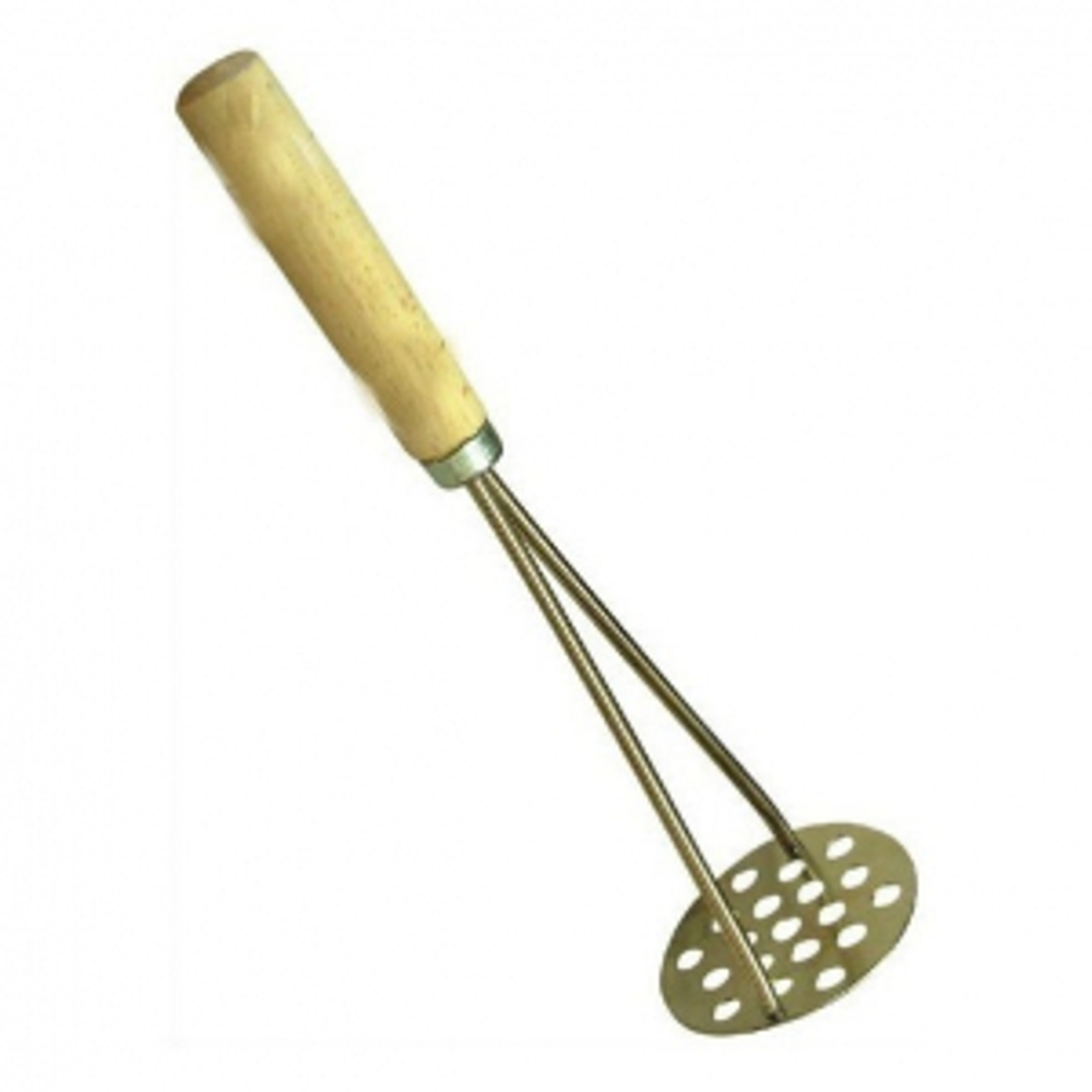 Картофелемялка 255 мм. нерж. с дерев. ручкой (62183)