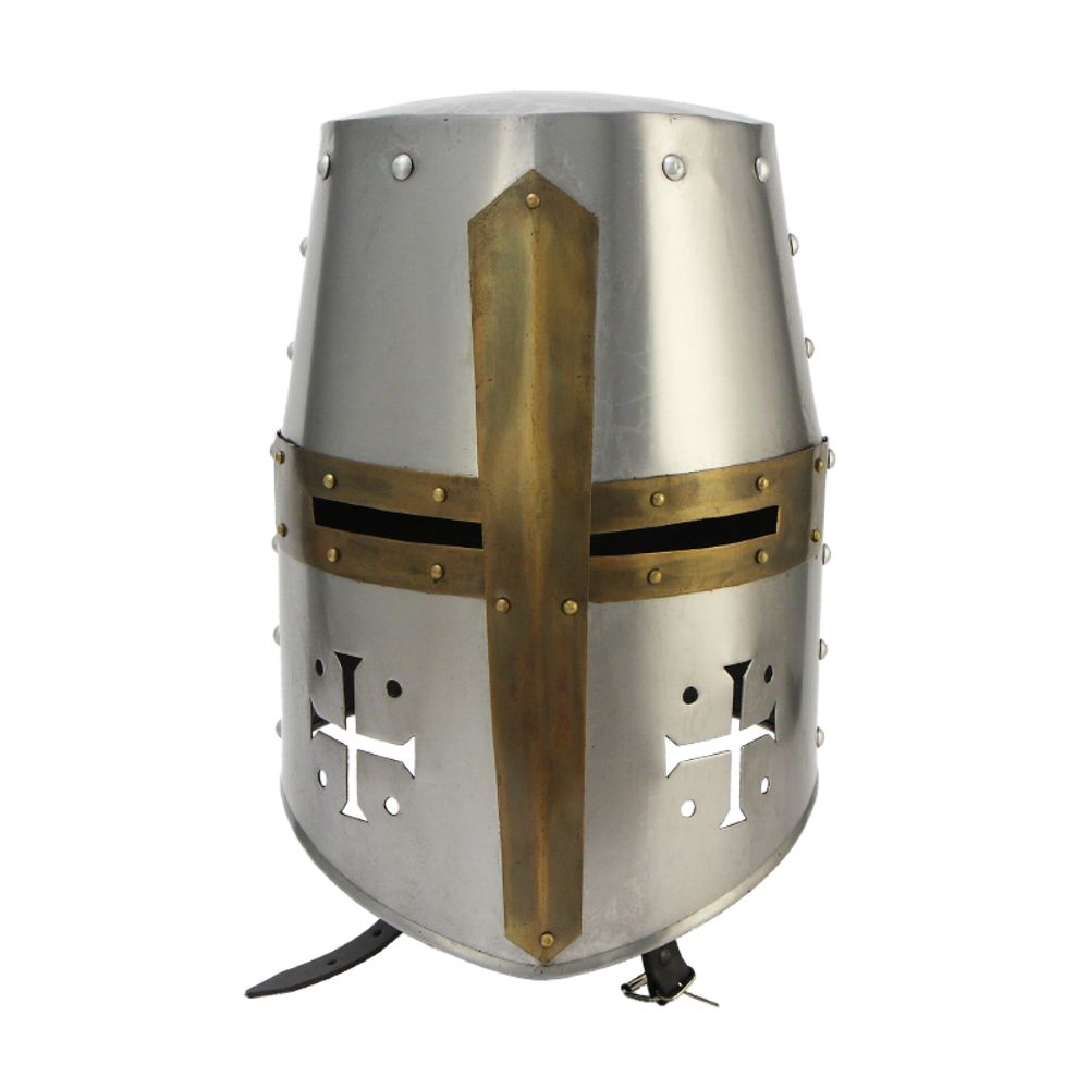 Nautical Шлем крестоносца ''Ведро'' с медной отделкой