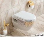 Унитаз подвесной с функцией биде CREAVIT Terra TP325.000T0 белый с декором
