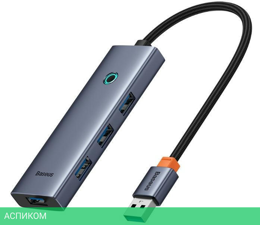 USB-хаб Baseus BS-OH108 Space Grey (B0005280A813-03)