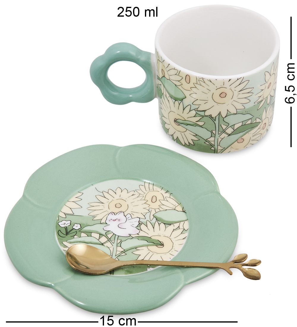 MUG-422/4 Чайная пара «Пушистик в цветах»