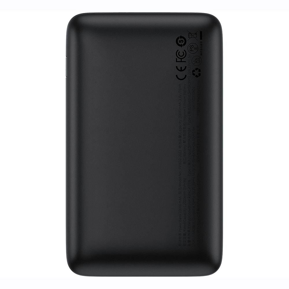 Внешний аккумулятор Baseus Bipow Pro Digital Display Fast Charge Power Bank C+2U 20000mAh 22.5W - Black