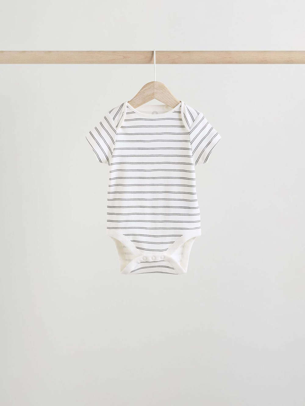 Боди с коротким рукавом для малышей Next E57-519, 5 шт., Белый, Темно-серый, Молочный