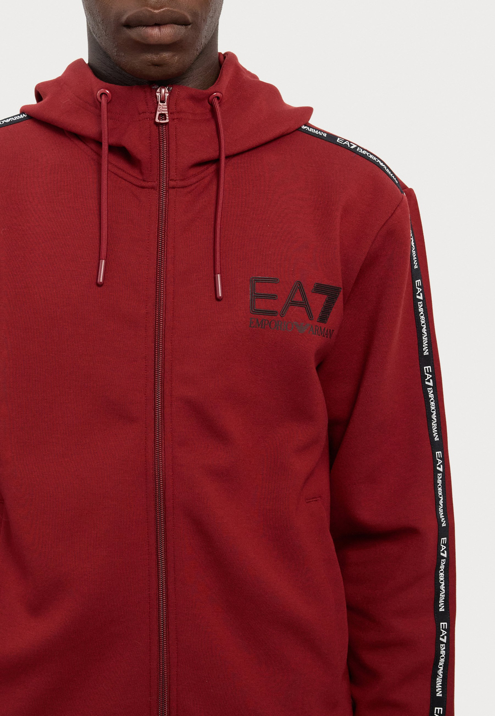 EA7 Emporio Armani Толстовка с капюшоном - Бордовый