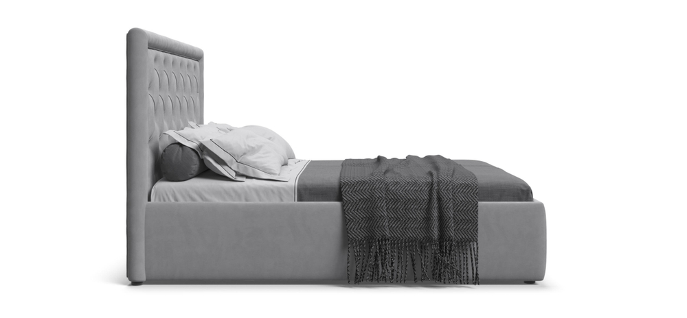 Кровать Босс Классик 180*200 велюр Монолит сталь(последний экземпляр)