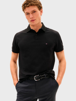 Поло Tommy Hilfiger Regular Fit Stretch Black