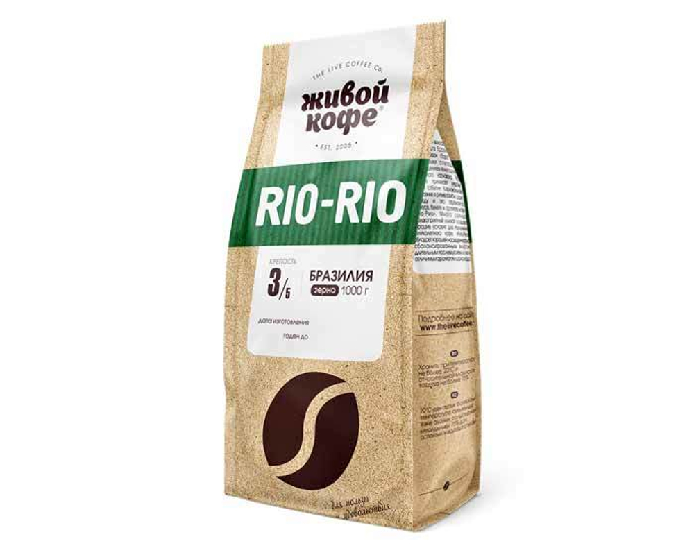 Кофе в зернах Живой Кофе Rio-Rio, 1 кг