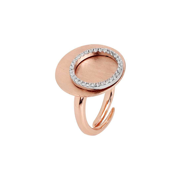 Кольцо Boccadamo XAN108RS BR/RG  с кристаллами Swarovski, покрытием золотом