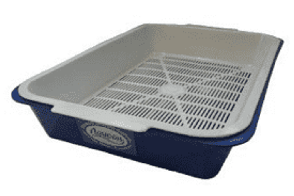 Туалет (Лаурон) с сеткой д/кошек (40*26*6,5см) синий