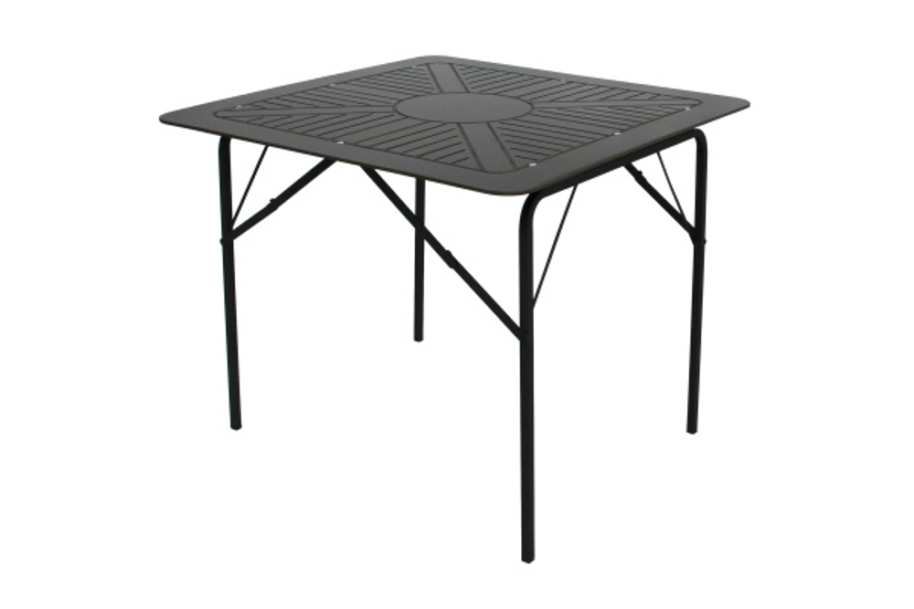 Стол к набору Комплект Агро Бистро арт.KA6273 квадратный (каркас черный, столешница коричневая)