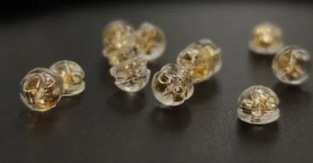 Заглушка позолота, усиленная с силиконом, гипоаллергенные заглушки для пусет, цена за 1 пару