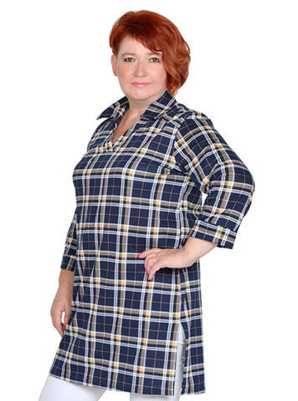 Туника-рубашка из хлопка Августа