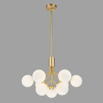 Подвесная люстра Belfast Bryson L-8130-6+3 BR GL Латунь / Стекло