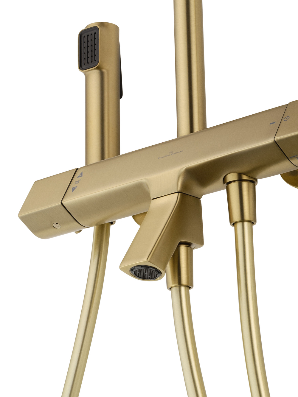 Душевая система с термостатом WONZON & WOGHAND The ONE, Брашированное золото (WW-B3094-BG)