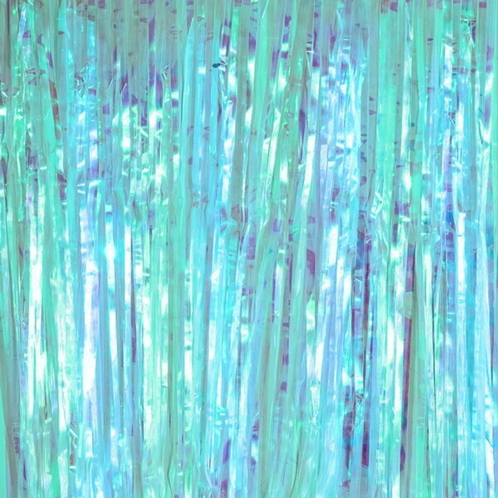 Занавес фольгированный «Перламутр» ш1м, в2м (глянец), синий