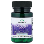 Swanson, Chromax 1000, пиколинат хрома, 1000 мкг, 60 растительных капсул