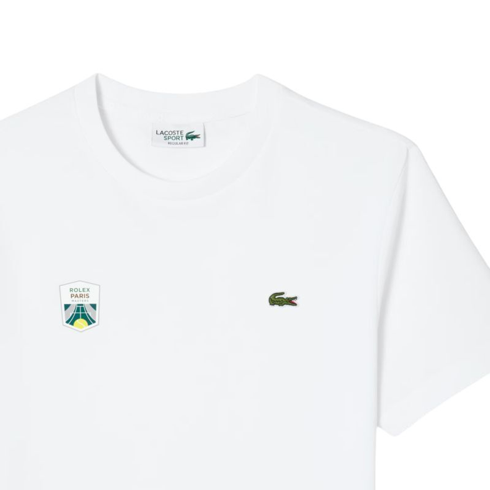 Теннисная футболка Lacoste Rolex Paris Masters Edition - white