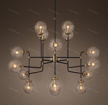 replica  BISTRO GLOBE CLEAR GLASS 16-LIGHT Restoration Hardware