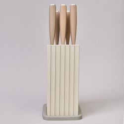 НАБОР НОЖЕЙ AGNESS НА ПЛАСТИКОВОЙ ПОДСТАВКЕ, 6 ПРЕДМЕТОВ