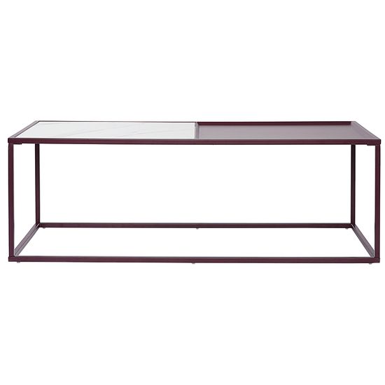 Столик журнальный mayen, 110х50 см, белый/сливовый