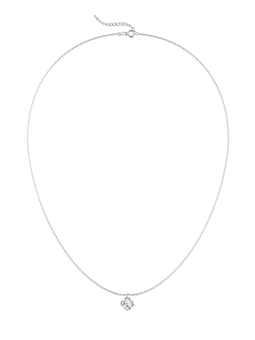 Колье с фианитом из серебра 3121724-00775