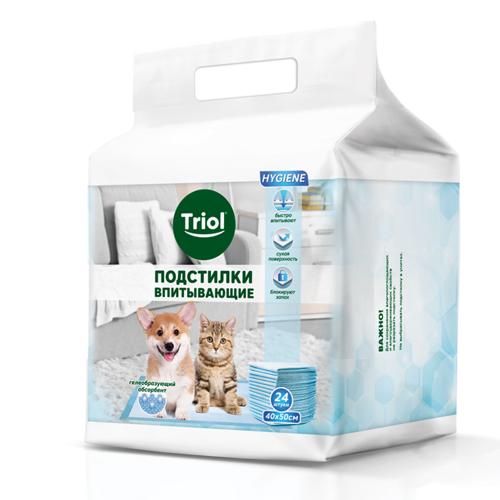 TRIOL Подстилки впитывающие 40*50 см (1 шт)